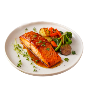 سلمون بالخضار - Salmon with vegetables