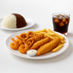 وجبة مشكل مقلي - Fried mixed meal